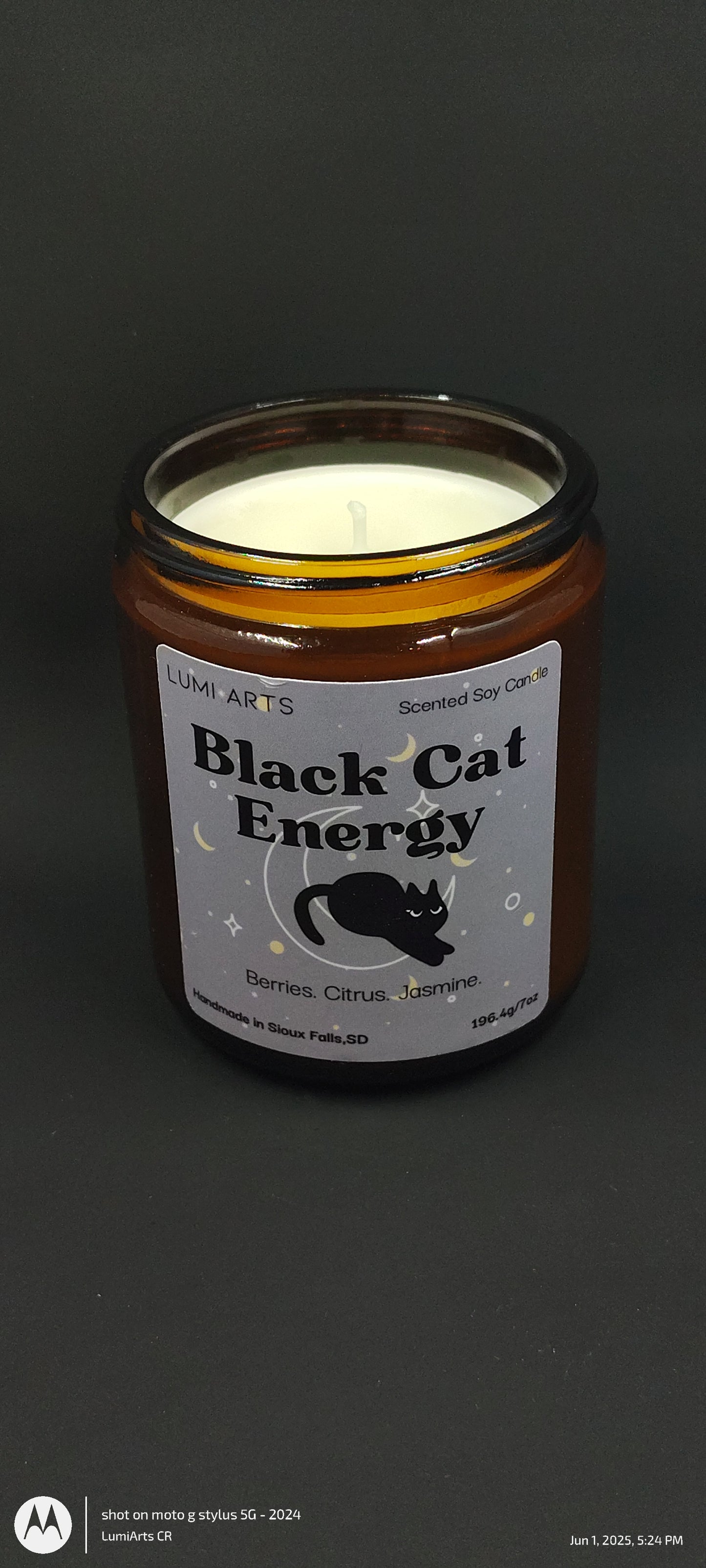 Black Cat Energy Scented Candle