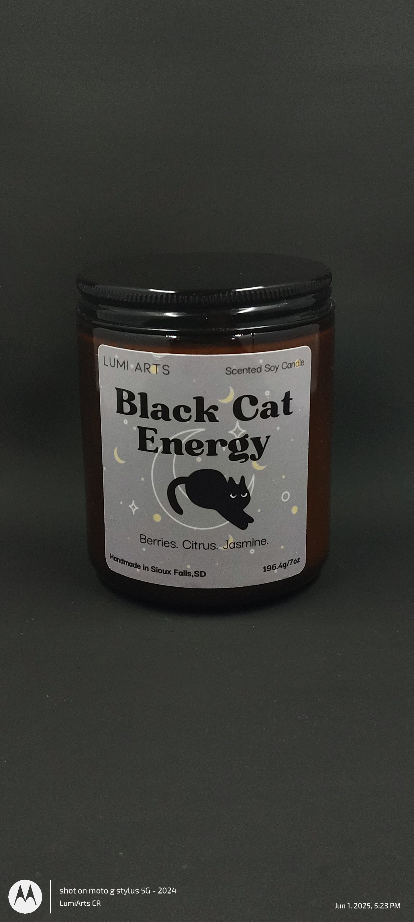 Black Cat Energy Scented Candle