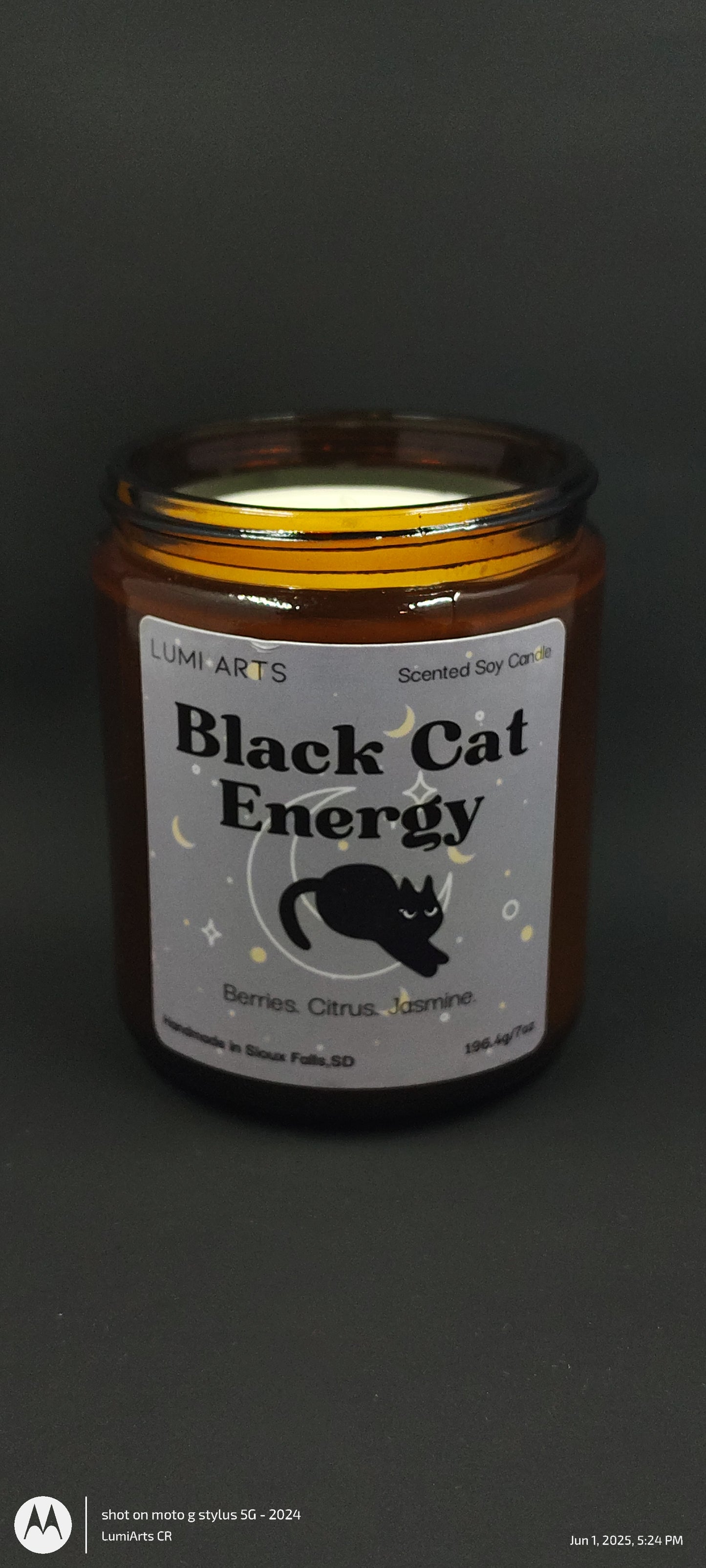 Black Cat Energy Scented Candle
