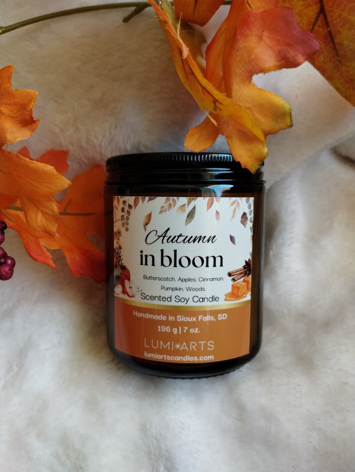 Autumn in Bloom scented soy candle