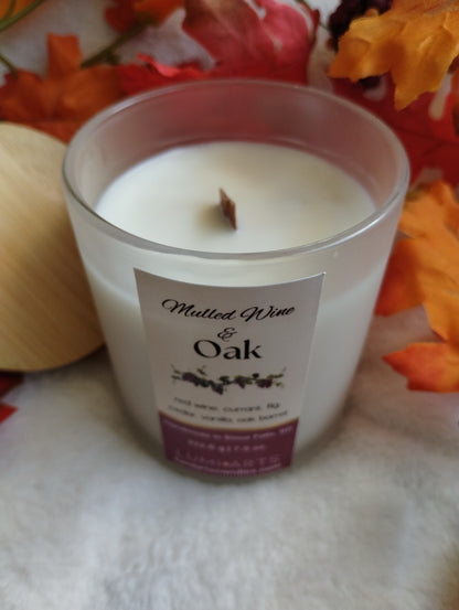 Mulled Wine & Oak scented soy candle