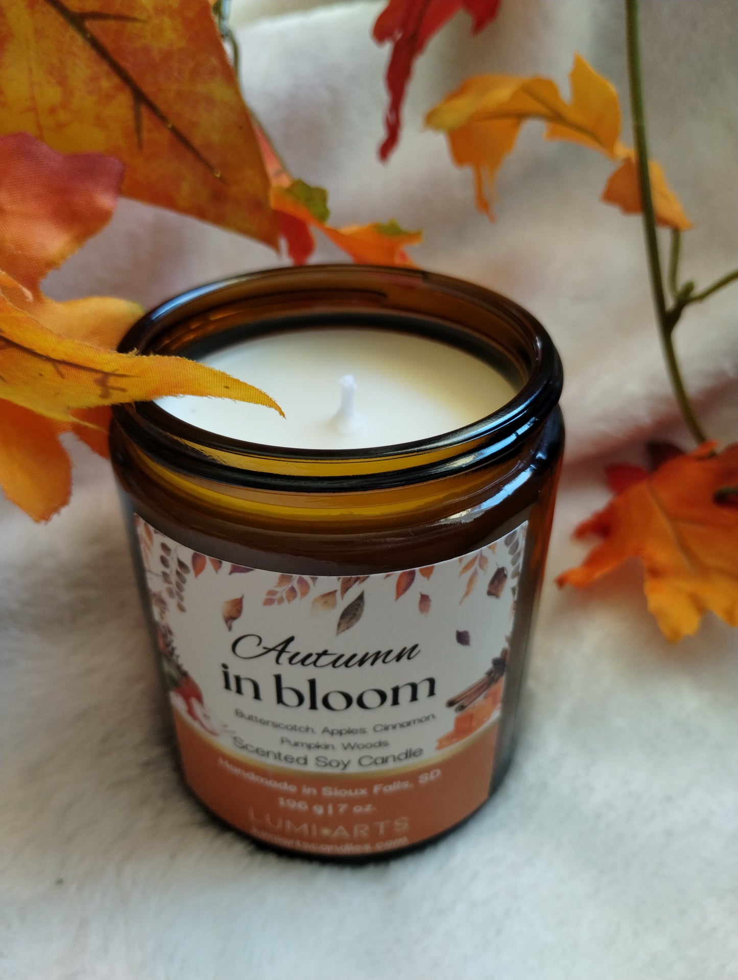 Autumn in Bloom scented soy candle