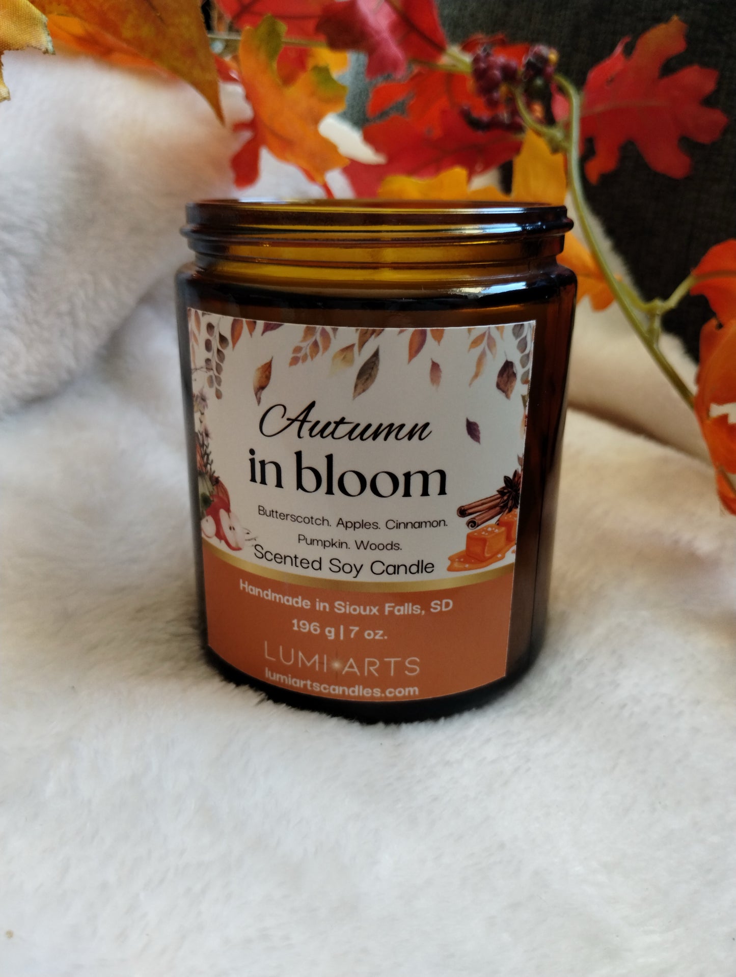 Autumn in Bloom scented soy candle