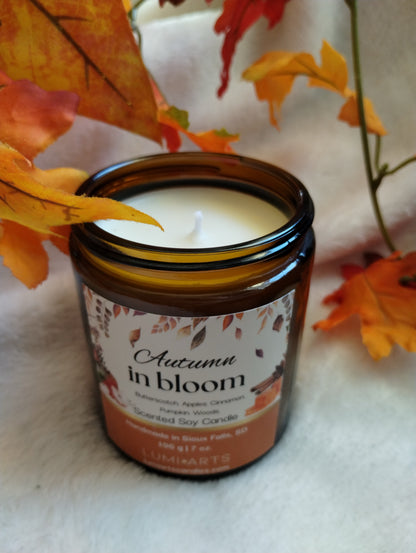 Autumn in Bloom scented soy candle