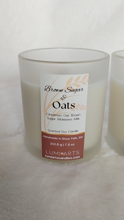 Brown Sugar & Oats scented soy candle