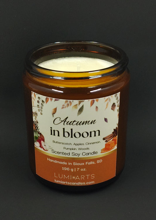 Autumn in Bloom scented soy candle