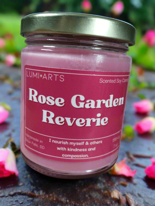 Rose Garden Reverie | Rose Petals & Petrichor - Lumi Arts Candles